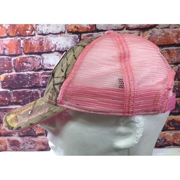 Simply Southern Womens Pink Mesh Trucker Hat Camo Deer Patch Adjustable - Picture 4 of 7